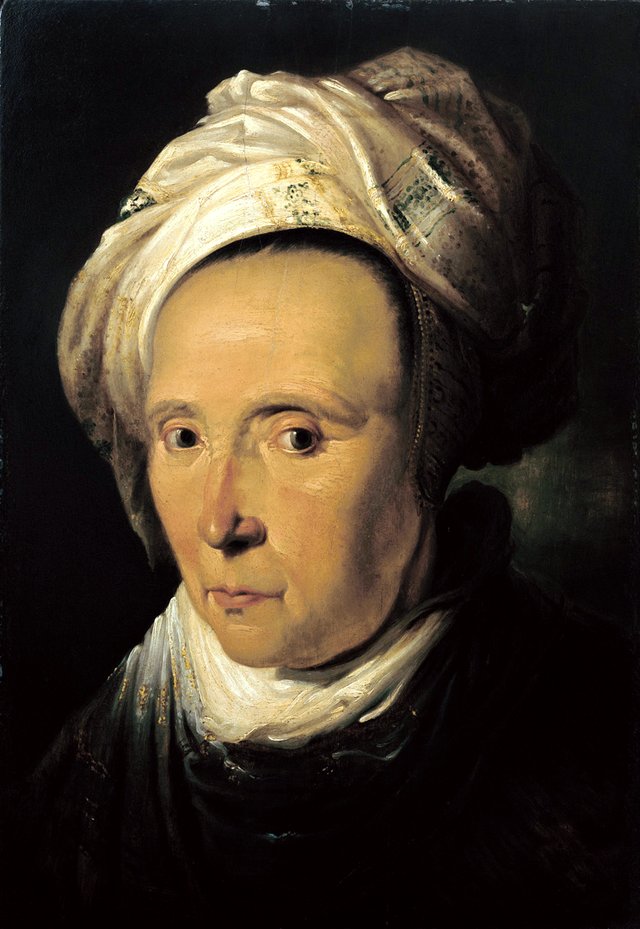 Portrait of a woman wearing a turban by Pieter de Grebber