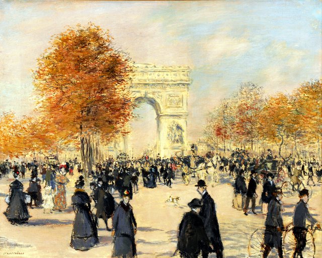 Les Champs-Élysées by Jean-François Raffaëlli