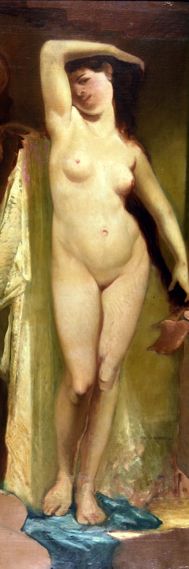 Un marché d’esclaves à Alexandrie : Esclave nue en pied by Henri Regnault
