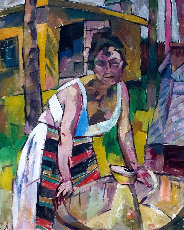 During the Laundry by Aristarkh Lentulov