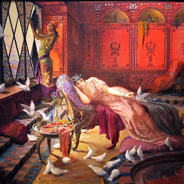 Salammbô et les colombes by Georges Rochegrosse