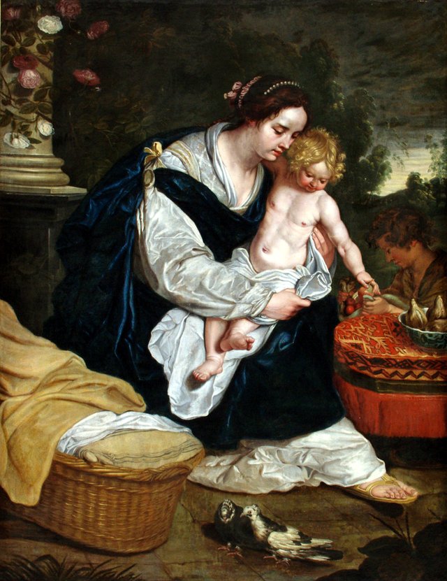 Virgin and Child with St. John the Baptist by Abraham Janssens I