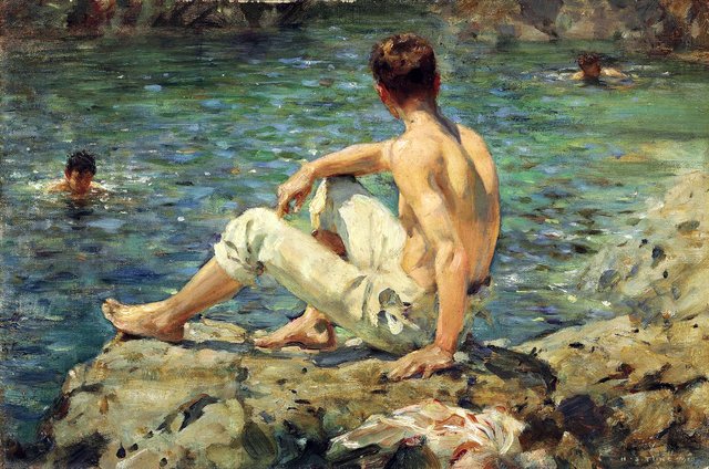 Green and Gold by Henry Scott Tuke