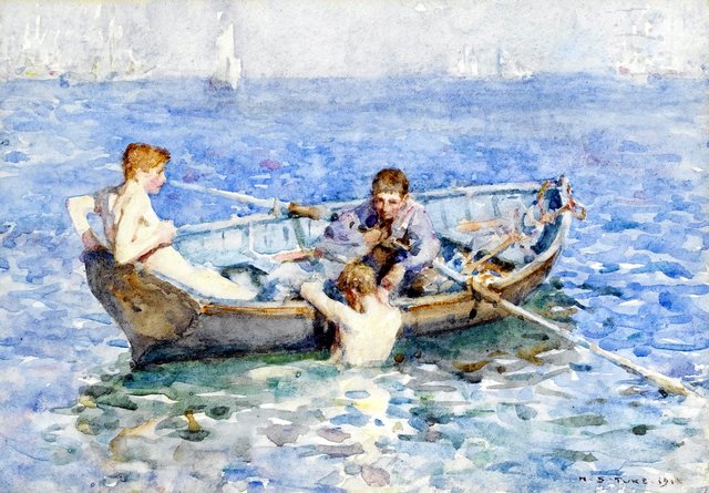 Study for „August Blue“ by Henry Scott Tuke