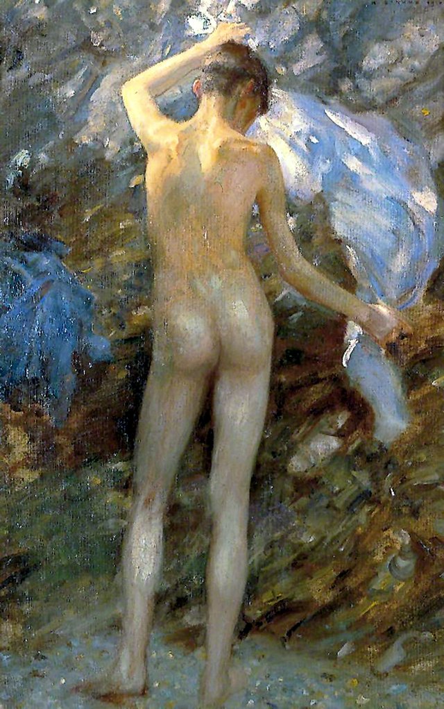 The Blue Jacket by Henry Scott Tuke