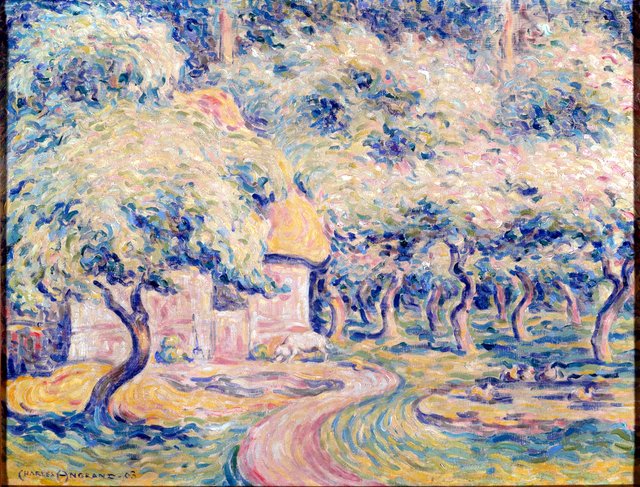 Haus unter Ölbäumen by Charles Angrand