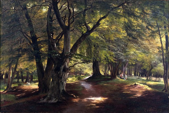 Scenery from Dyrehaven by Carl Frederik Aagaard