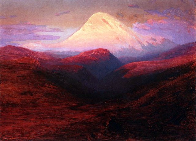 Kazbek in the evening by Arkhip Kuindzhi