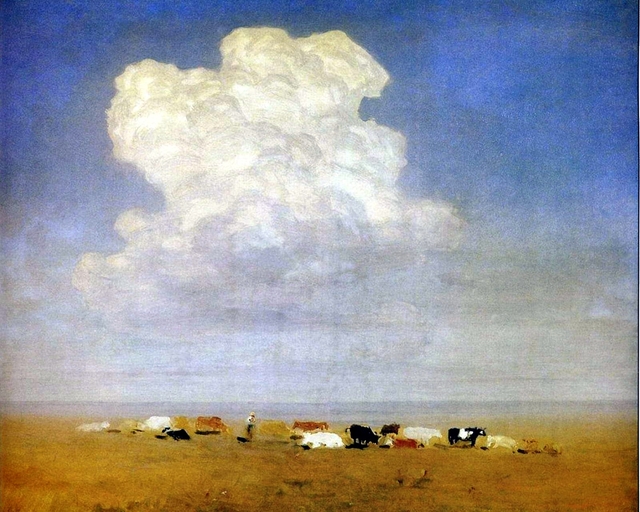 Midday. Herd on the steppe by Arkhip Kuindzhi