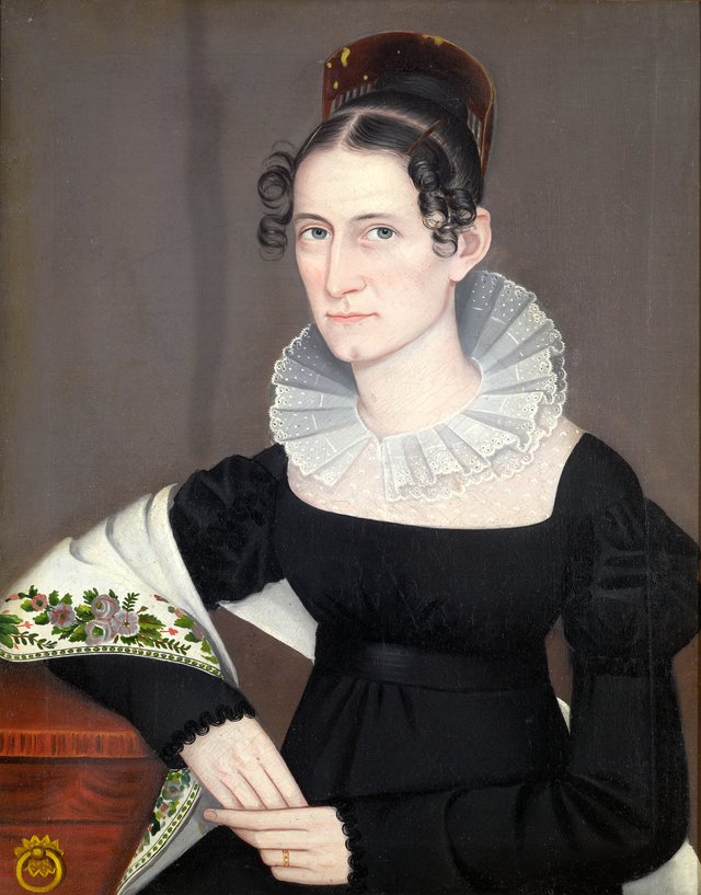 Hylah Bevier Hasbrouck by Ammi Phillips