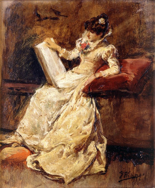 Sitzende weibliche Figur by Ignacio Pinazo Camarlench
