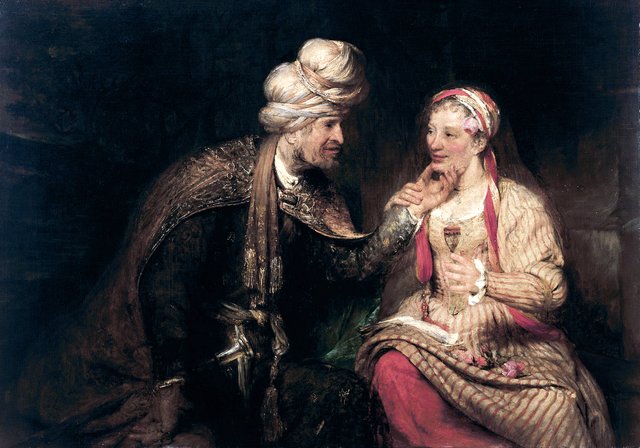 Judah and Tamar  (Genesis 38:15-17) by Arent de Gelder