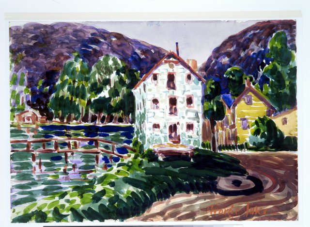 Old Gristmill, The Berkshires by George Luks