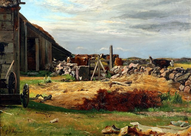 At the forest guard's house. From Sweden by Carl Frederik Aagaard