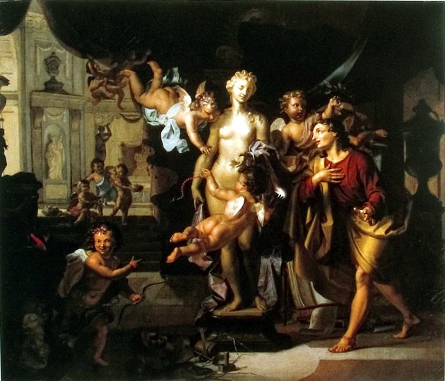 Pygmalion and Galatea (Ovidius, Metamarphosen X, 280) by Isaac Walraven
