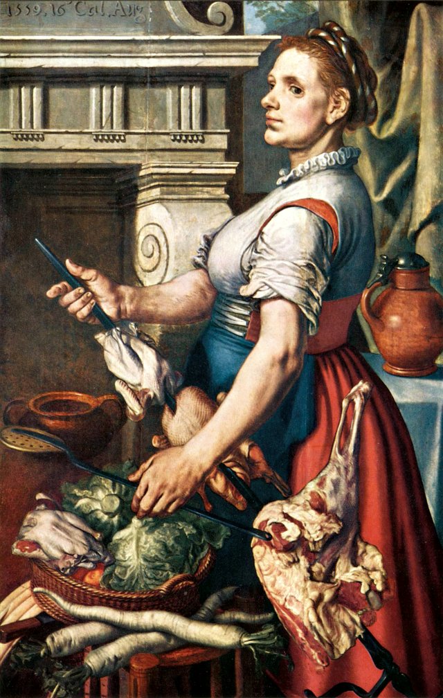 The kitchen maid by Pieter Aertsen