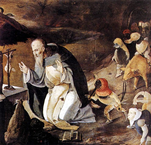 De verzoeking van de H. Antonius by Aertgen van Leyden