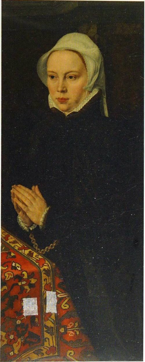 Portrait of the wife of a member of the de Smidt family by Willem Key