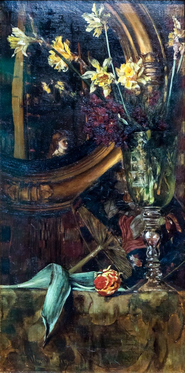 The mirror by Laura Theresa Alma-Tadema