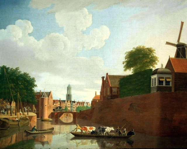 Te Utrecht bolwerk Morgenster met oa Weerdpoort en Zandbrug by Hendrik Keun
