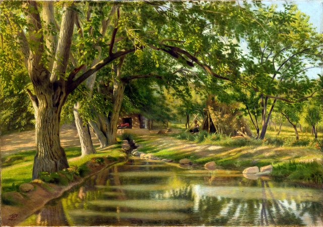 Moqanak village by Kamal-ol-molk by Kamal-ol-molk