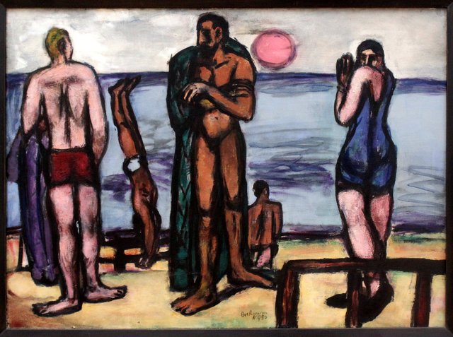 Small Painting with Bathers by Max Beckmann
