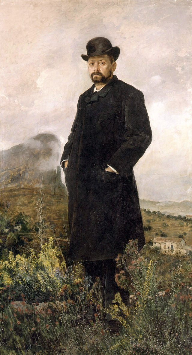 El invierno (Retrato de D. Manuel Comas) by Ignacio Pinazo Camarlench
