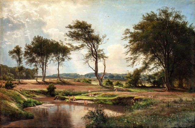 A Danish landscape. by Carl Frederik Aagaard