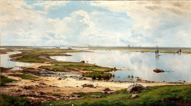 The coast at Saltholm. by Carl Frederik Aagaard