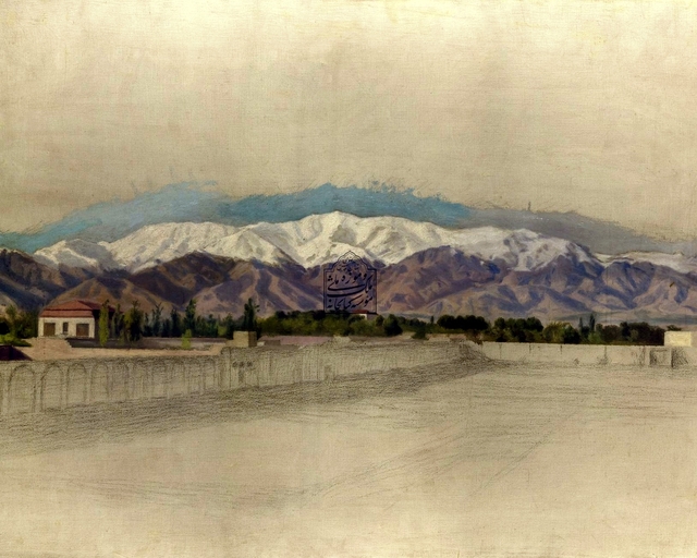 نمایی از کوه‌های شمیران by Kamal-ol-molk