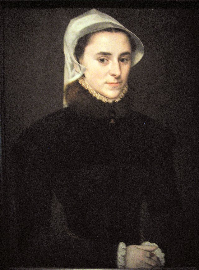 Portrait of Jeanne Lullier, wife of Simon Renard by Antonis Mor