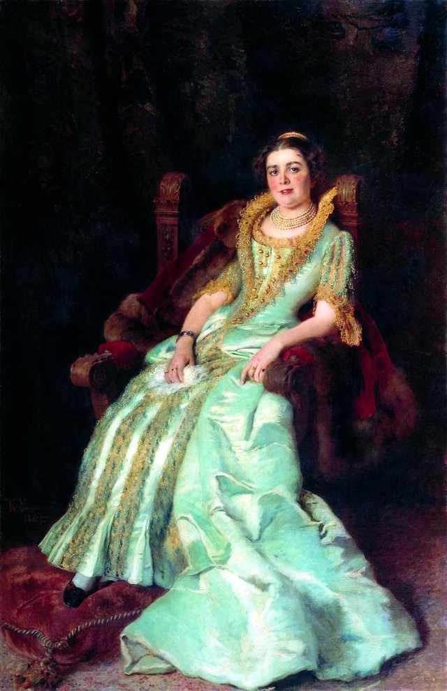 V.A. Morozova by Konstantin Makovsky