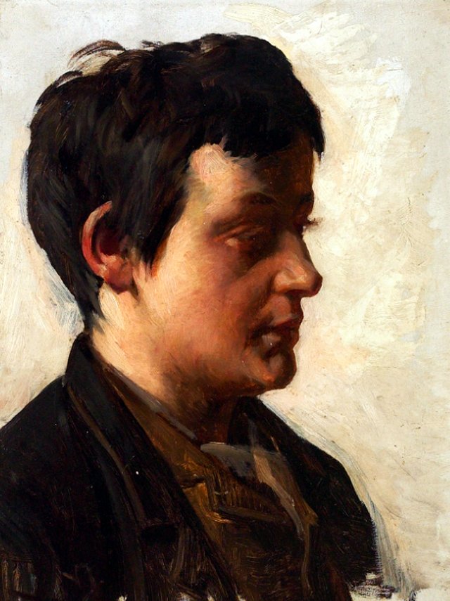 Portrait of a young man. by Valdemar Irminger