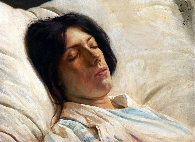 Sleeping Italian woman. by Valdemar Irminger