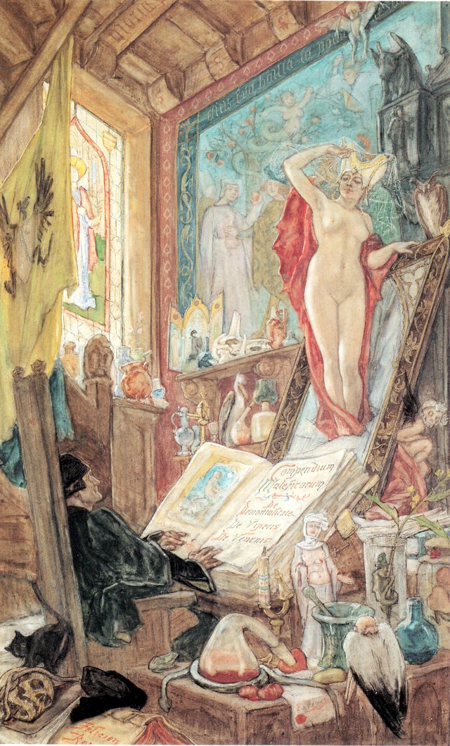 The incantation by Félicien Rops