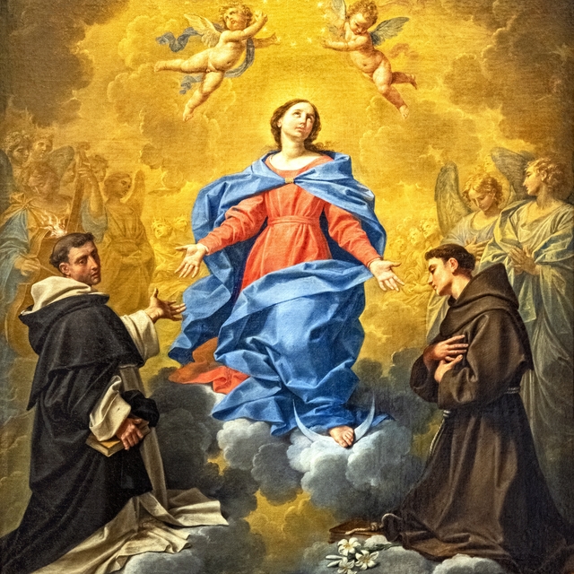 The Immaculate Conception between Saint Vincent Ferrier and Saint Anthony of Padua by Donato Creti