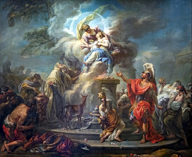 The sacrifice of Iphigenia by Gabriel François Doyen