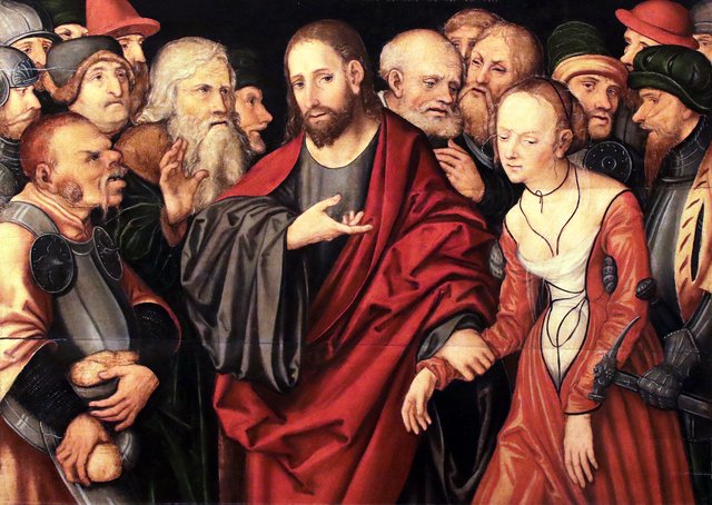 Christ and the Adulteress by Lucas Cranach the Younger