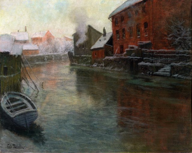 Vinter ved Akerselva by Frits Thaulow