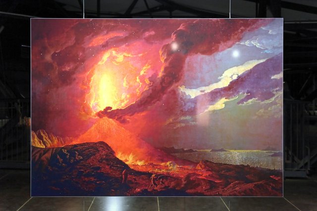 Vesuvius in Eruption, with a View over the Islands in the Bay of Naples by Joseph Wright of Derby