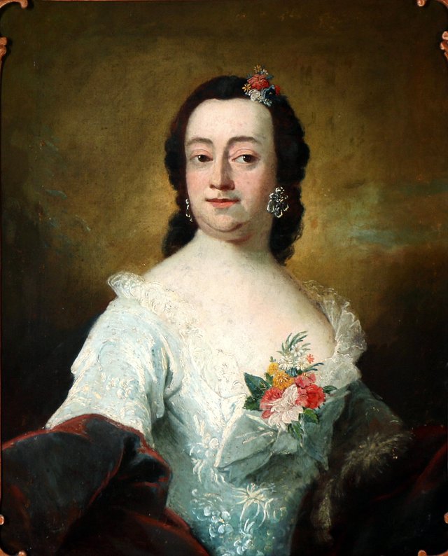 Portrait of Regitze Sophie Skeel, née Baroness Güldencrone by Peder Als
