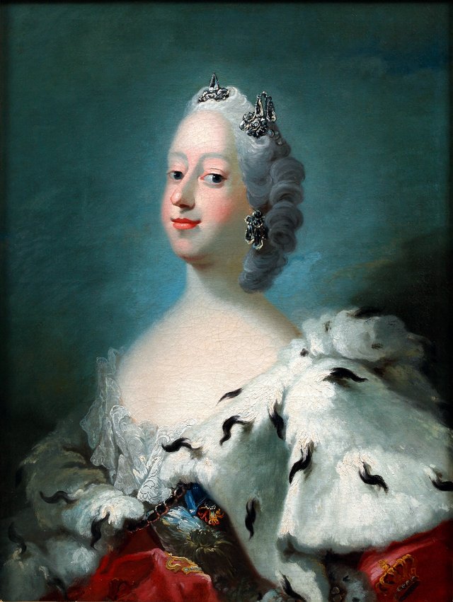 Portrait of Queen Louise of Denmark, married to King Frederik V. by Peder Als