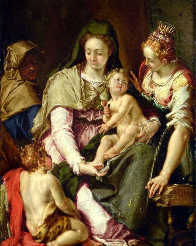 Madonna with child, John the Baptist, St. Catherine and St. Elizabeth by Peter Candid