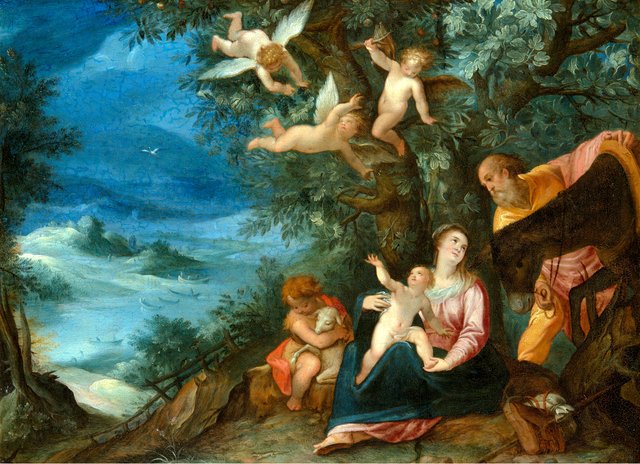 Rest on the Flight into Egypt by Paul Bril