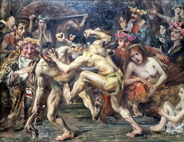 Odysseus Fighting with the Beggar by Lovis Corinth