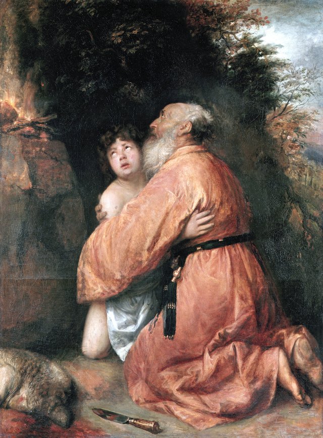 Abraham sacrifices the ram instead of Isaac, the Lord renews his promise to Abraham (Genesis 22:13-18) by Jan Lievens
