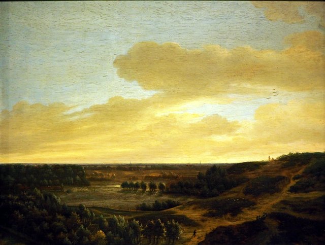 Extensive dune landscape seen towards the land by Jan Vermeer van Haarlem the Elder