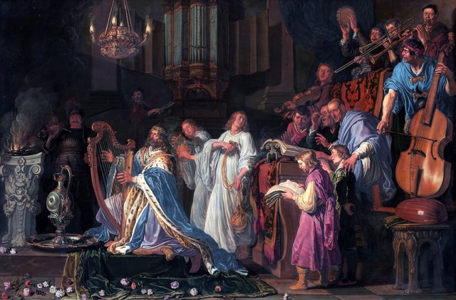 David in the temple by Pieter Lastman