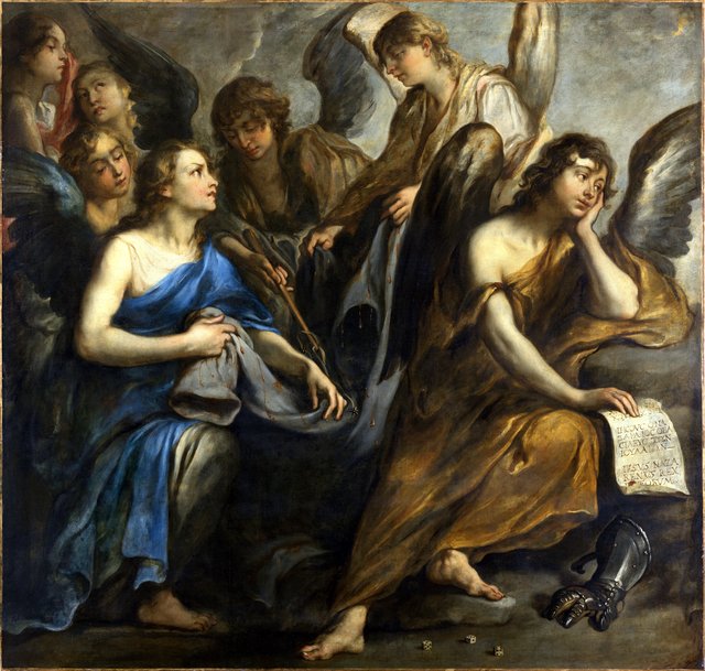 Angels with the Arma Christi by Jan Cossiers