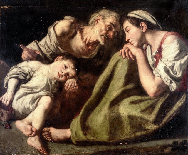 A peasant family by Gaspare Traversi